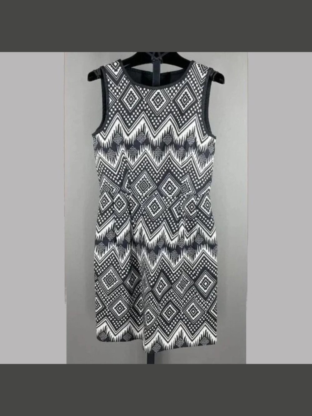 NEW J Crew Dress Womens 2 black aztec western sheath preppy classic